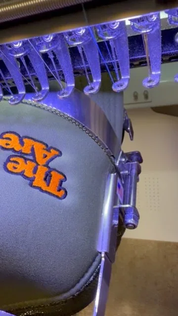 The Arc on the embroidery hoop