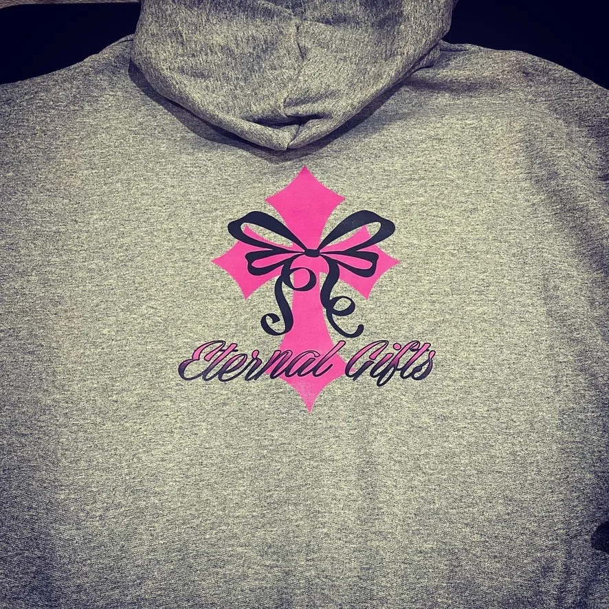 Eternal Gifts pink ribbon hoodie